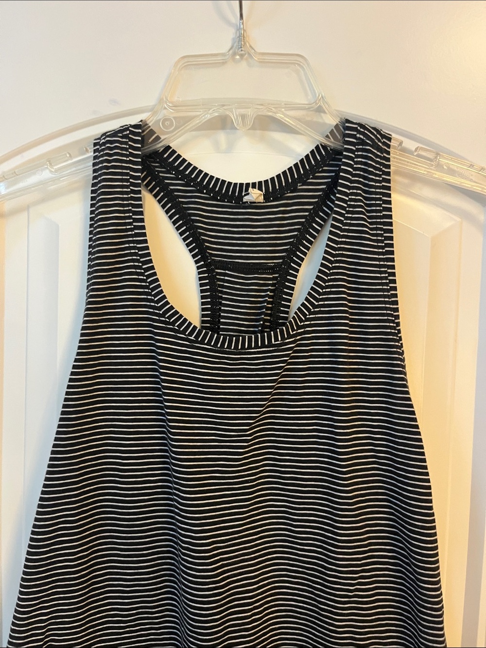 lululemon athletica Black and White Striped Racerback Tank - Picture 4 of 8